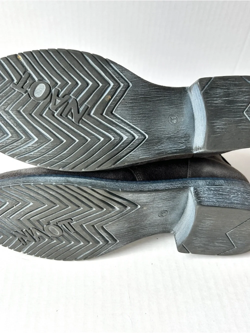 Naot Love Boot in charcoal suede